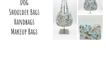 Canine Charm Dog-Themed Collection: Handcrafted Shoulder Bag, Handbag, and Makeup Bags for Stylish Pet Parents