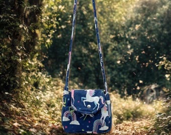 Navy Starlight Unicorn Mini Purse
