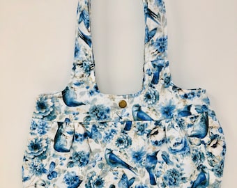 Handmade Shoulder Bag “Bluebirds”