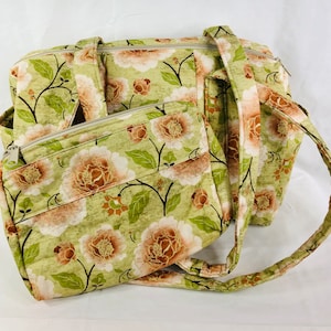 Sac à main/sac à main zippé fait à la main « Pivoines »