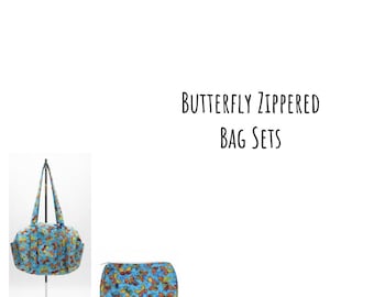 Ethereal Butterfly Purse & Makeup Bag Set - Handcrafted in USA - Vibrant Nature-Inspired Design - Gift for Nature Lovers