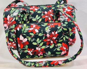 Handmade Handbag/Purse "Poinsettia Stained Glass"