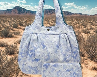 Blue Butterfly Handbag Set