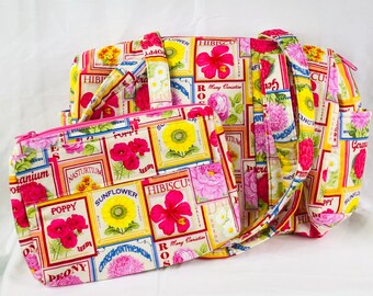 Handmade Zippered Handbag/Purse "Seed Packets"