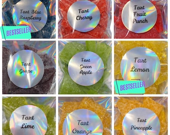 Delightful Old Fashioned Hard Tack Candy in 10 Tangy Fruit Flavors! 4oz Bags - Nostalgic Treat with Simple Ingredients for Sweet Tooth