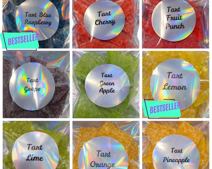 Featured listing image: Delightful Old Fashioned Hard Tack Candy in 10 Tangy Fruit Flavors! 4oz Bags - Nostalgic Treat with Simple Ingredients for Sweet Tooth