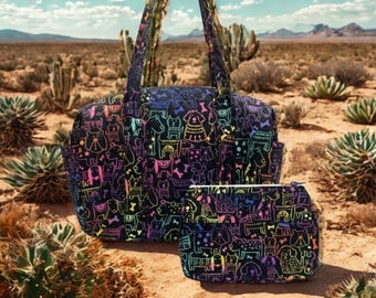 Charming Dog-Themed Purse & Makeup Bag Set - Handcrafted in the USA, Perfect Gift for Dog Lovers