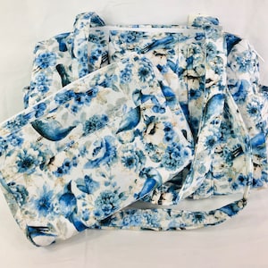 Bolso/monedero con cremallera hecho a mano "Bluebird"