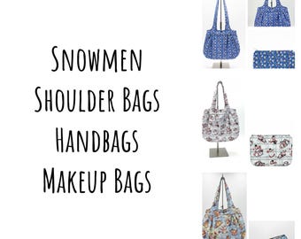 Frosty Fun: Handcrafted Snowmen-Themed Bags Made in USA - Winter Joy Collection