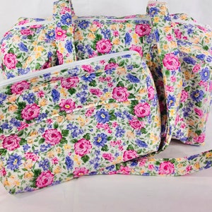 Handmade Zippered Handbag/Purse &quot;French Bouquet&quot;