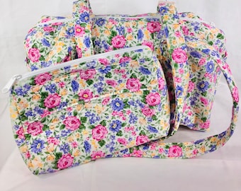 Handmade Zippered Handbag/Purse "French Bouquet"