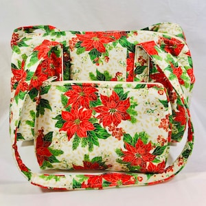 Bolso/Monedero hecho a mano "Poinsettia"