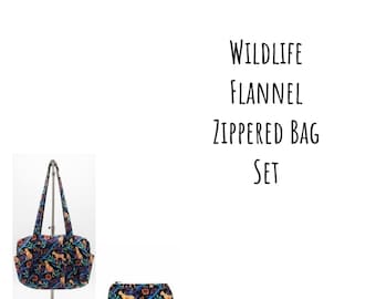 Majestic Wildlife-Themed Purse & Makeup Bag Set - Handcrafted in USA - Perfect Gift for Nature Lovers - Adventurers - Durable - Stylish