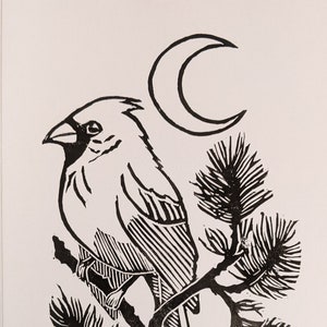 Cardinal and Japanese Pine Set of 8 Notecards