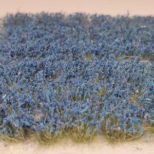 Self Adhesive Static Grass Tufts for Wargaming Terrain/Bases - Blue Wildflowers- 6mm