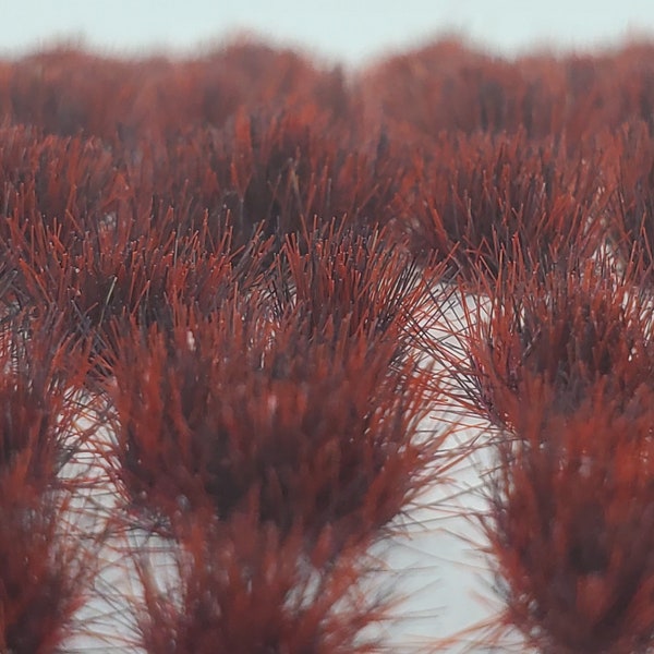 Self Adhesive Static Grass Tufts for Wargaming Terrain/Bases - Dark red 4mm.