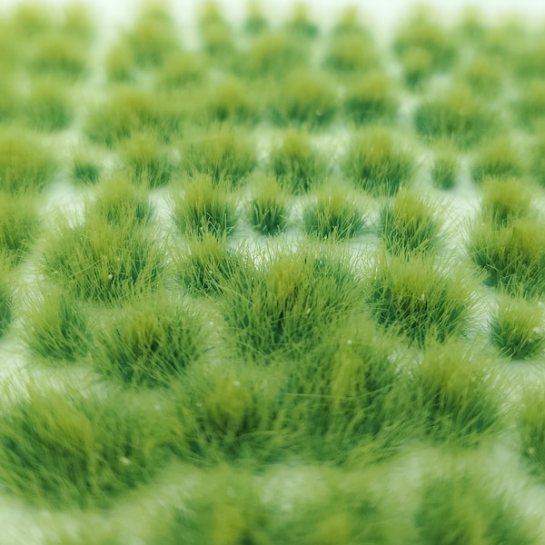 Self Adhesive Static Grass Tufts for Wargaming Terrain/Bases -Fresh Green- 4mm