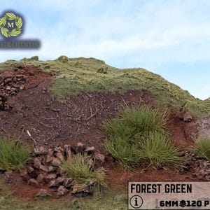Static Grass Tufts – Forest Green 6mm | Self-Adhesive Wargaming Terrain Basing