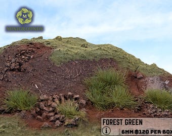 Static Grass Tufts – Forest Green 6mm | Self-Adhesive Wargaming Terrain Basing