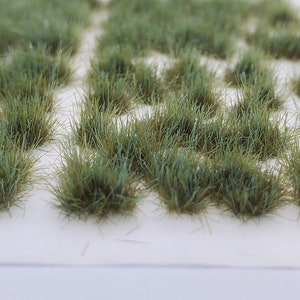 Self Adhesive Static Grass Tufts for Wargaming Terrain/Bases -Forest Green- 4mm