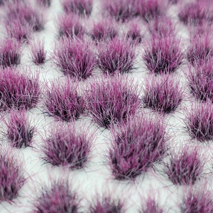 Self Adhesive Static Grass Tufts for Wargaming Terrain/Bases -Plum Purple- 4mm