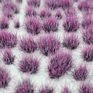 Self Adhesive Static Grass Tufts for Wargaming Terrain/Bases -Plum Purple- 4mm