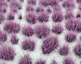Self Adhesive Static Grass Tufts for Wargaming Terrain/Bases -Plum Purple- 4mm