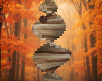 4.00 Molinillo de viento de madera de 16 x 8 pulgadas: Arte en espiral para exteriores, condado de Lancaster, Pensilvania.