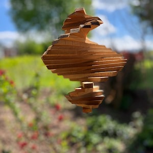 AA-1208 Espiral de viento de cedro simple de 12 x 8 pulgadas