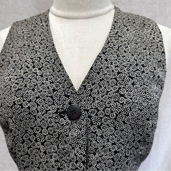 Ann Taylor vintage 90s floral print 2 button vest… - image 6