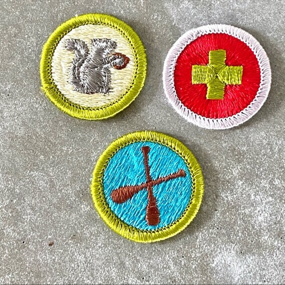 Lot of 3 vintage Boy Scouts unused merit badge pa… - image 6