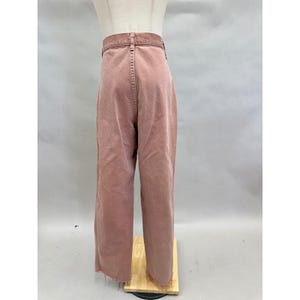 Wrangler Vintage 90s Denim Rose V-Waist Pleated Front Jeans Frayed Hem Size 12 image 6