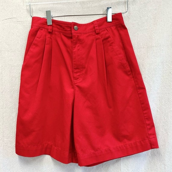 Liz Claiborne Liz Sport 90s red pleated chino mom… - image 2