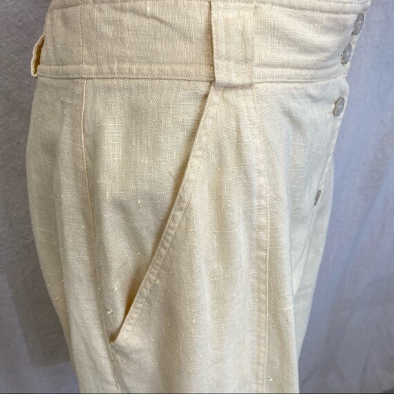 Vintage 90s Liz Claiborne Collection yellow linen… - image 6