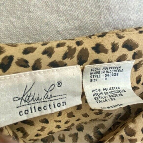 Kathie Lee 80's leopard print cutout back shorts … - image 2