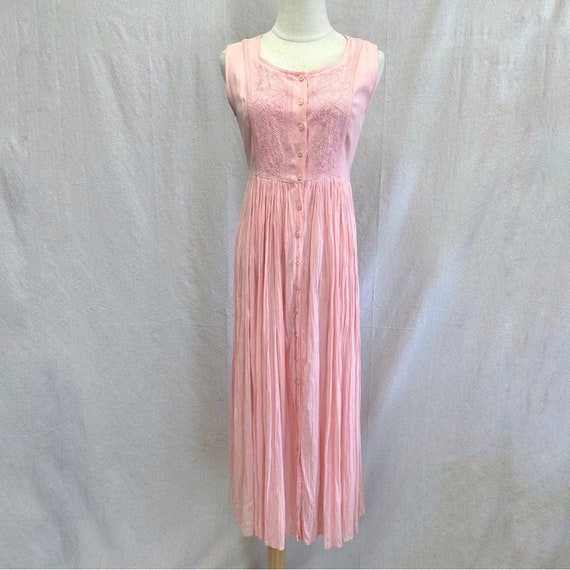 HerStyle vintage pink Prairiecore boho crinkle sl… - image 1