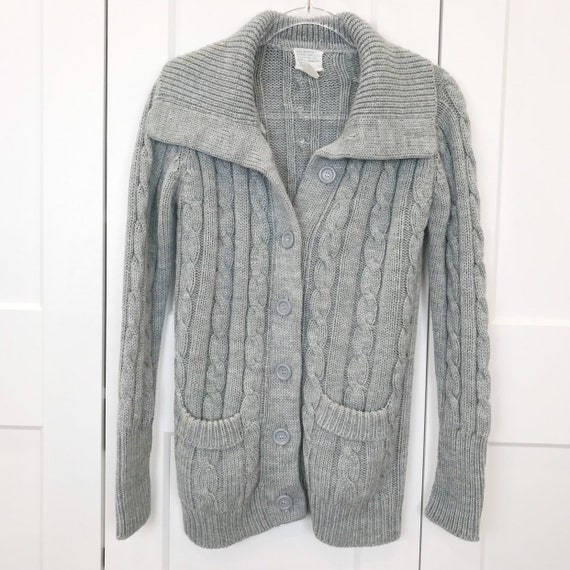 cable knit sweater jacket