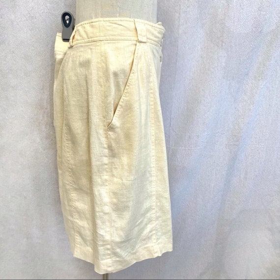 Vintage 90s Liz Claiborne Collection yellow linen… - image 10