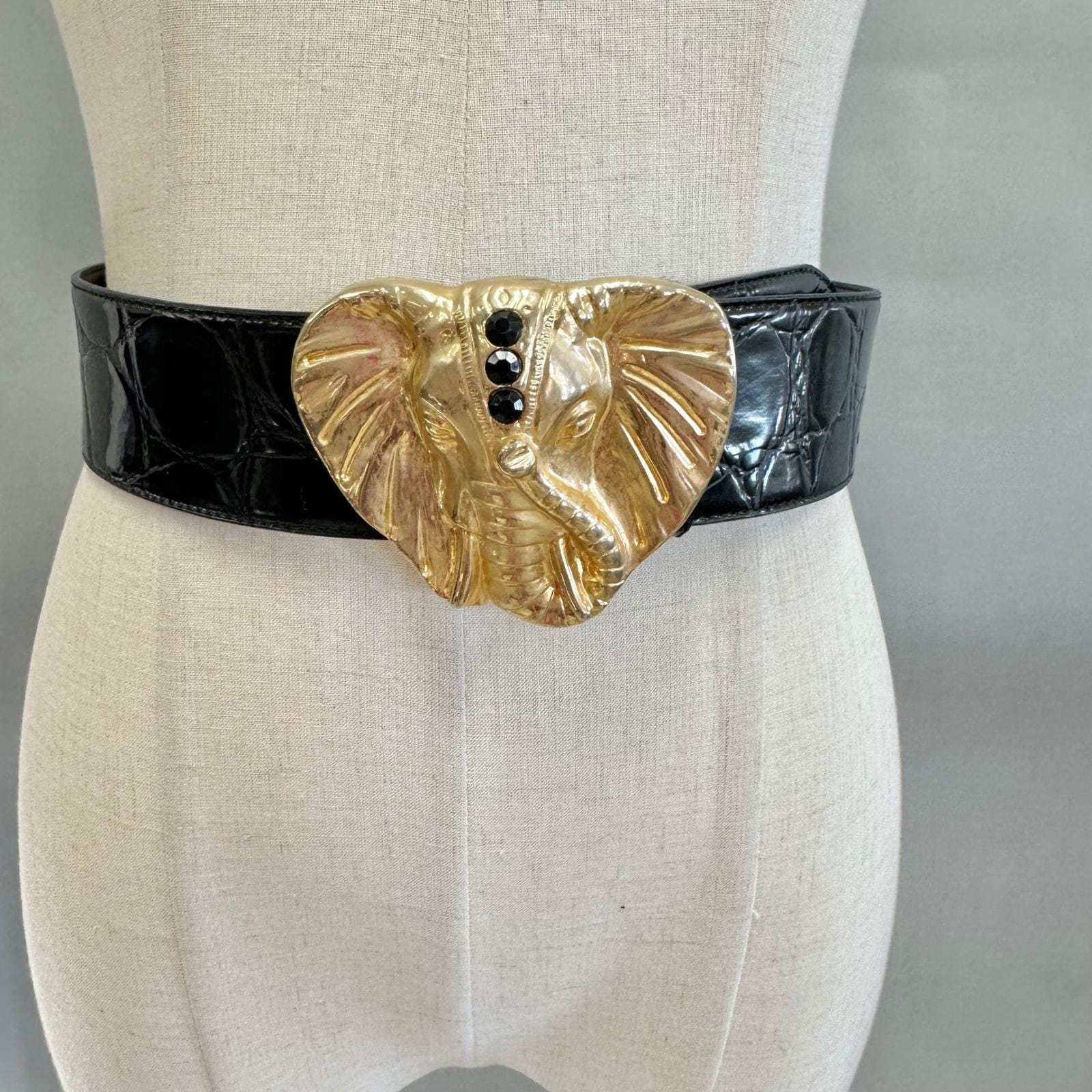 Vintage Made in USA Leopard Calf Hair Belt Brass Elephant Zebra Y2k Safari Small EDMOND MINI CALF-HAIR LEATHER BELT | B-low The Belt main image 2