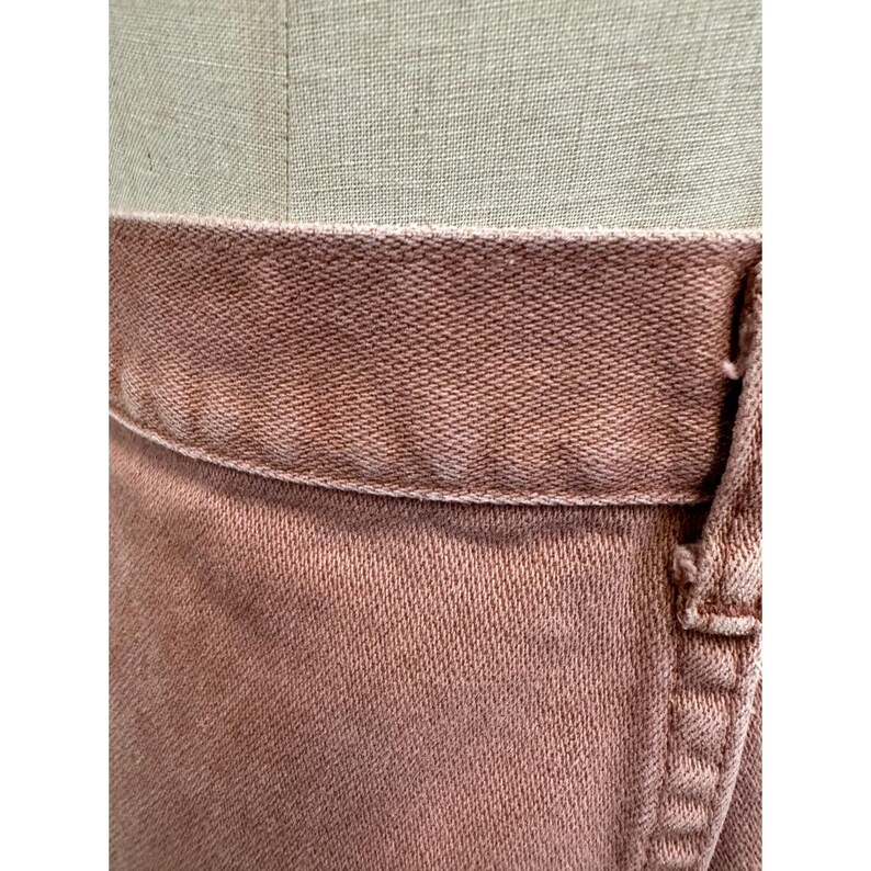 Wrangler Vintage 90s Denim Rose V-Waist Pleated Front Jeans Frayed Hem Size 12 image 12