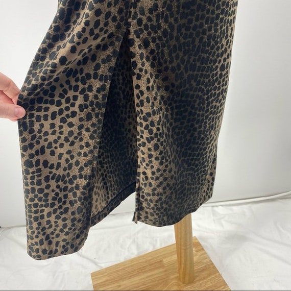 Retro 90s leopard dot velour sleeveless maxi dres… - image 9