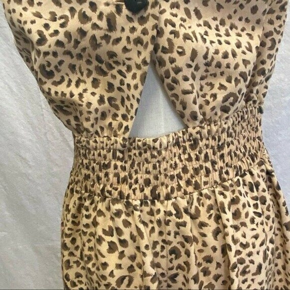 Kathie Lee 80's leopard print cutout back shorts … - image 4