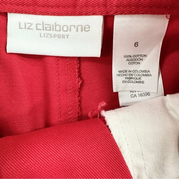 Liz Claiborne Liz Sport 90s red pleated chino mom… - image 4