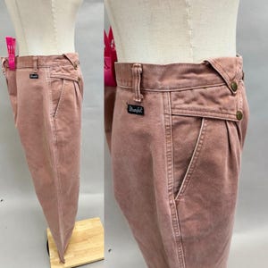 Wrangler Vintage 90s Denim Rose V-Waist Pleated Front Jeans Frayed Hem Size 12 image 8