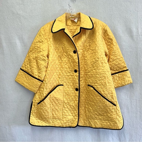 Rothley Chicago vintage 40s 50s yellow quilted be… - image 1