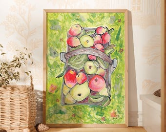 muku　Apple Poster Apple 'YUM' Poster • 18x24