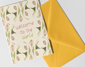 Welcome To The World-kaart, nieuwe babykaart