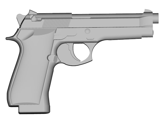 pistol 3d stl model for cnc router carving machine engraver etsy
