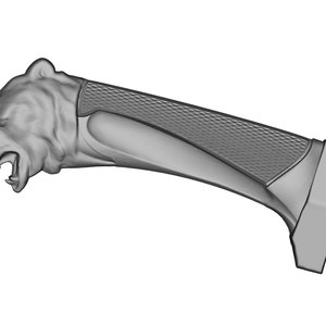 Knife Handle 3D STL Model for CNC Router Carving Machine Engraver Aspire Artcam CNC files