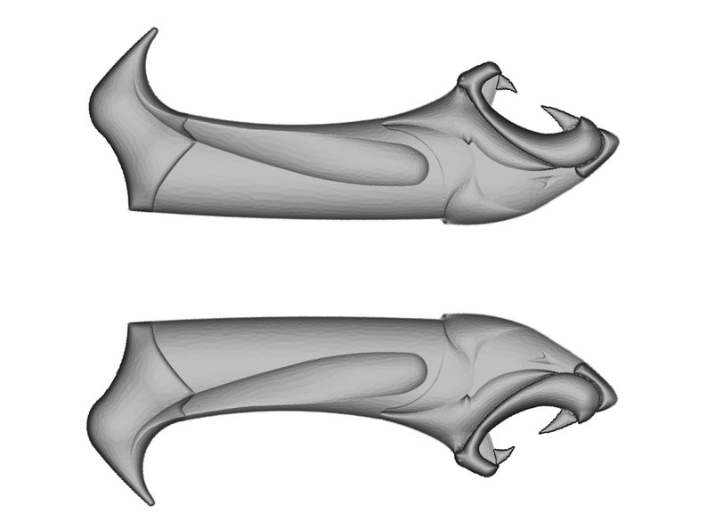 Knife Handle 3D STL Model for CNC Router Carving Machine Engraver